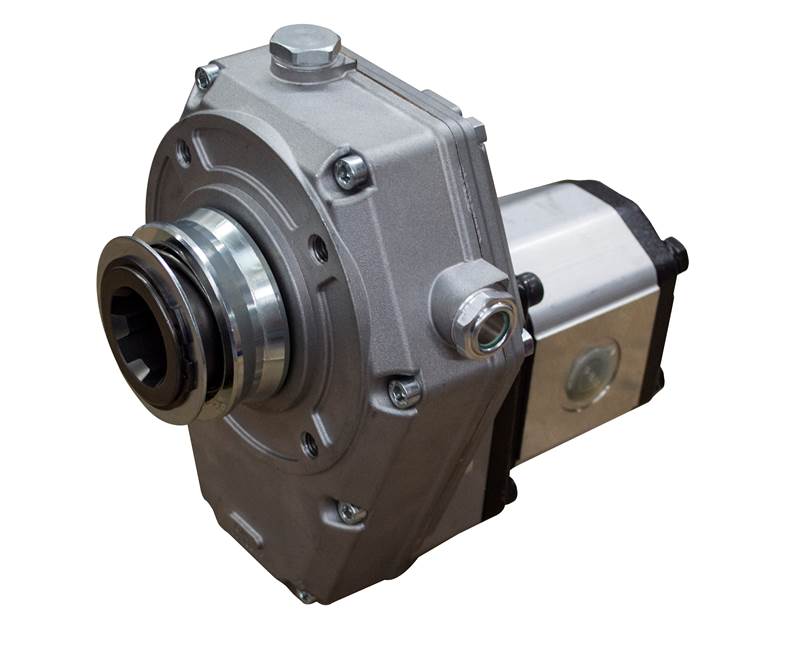 Flowfit Group 2, Aluminium Hydraulic PTO Gearbox and Pump Assembly, 4cc, 6.48 L/Min, 3.56 kW Output