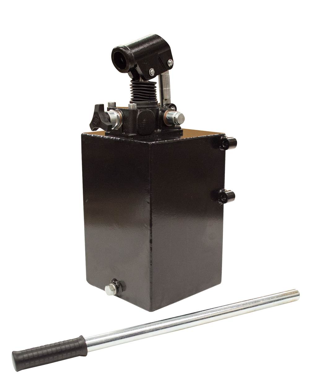 Hydraulic single acting handpump assembly 6 cc with release knob