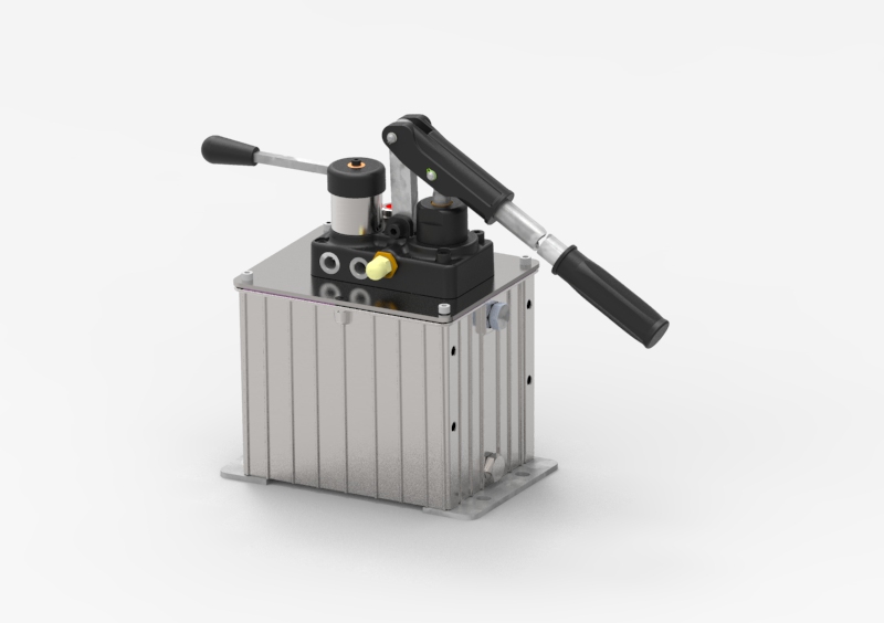 GL Double Stroke Hand Pump for a Double Acting Cylinder with 2 Litre Oil Tank, 11CC with Relief Valve, Max Pressure: 380 Bar, Complete with Levers GL Double Stroke Hand Pump for a Double Acting Cylinder with 2 Litre Oil Tank, 11CC with Relief Valve, Max Pressure: 380 Bar, Complete with Levers