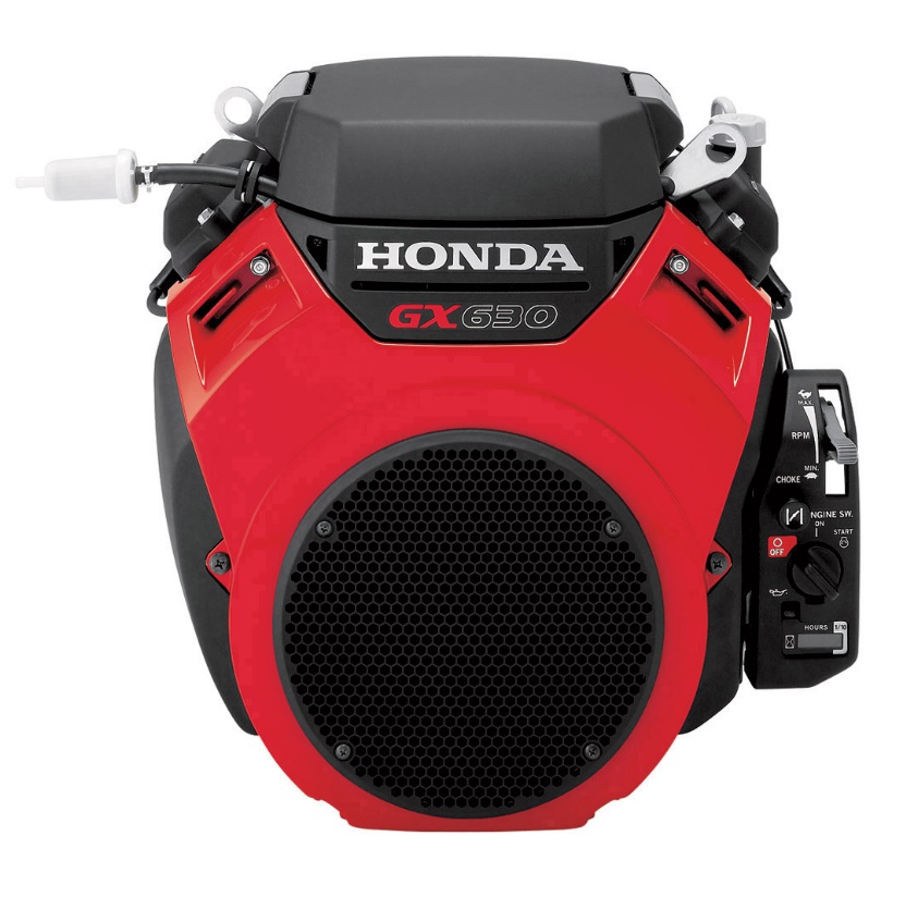 Genuine Honda 20.8 HP Twin Engine 4 Stroke OHV Air Cooled Petrol Engine, Electric Start, Horizontal Mount (Red)
