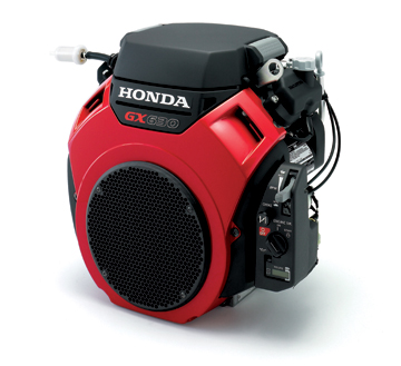 Genuine Honda 20.8 HP Twin Engine 4 Stroke OHV Air Cooled Petrol Engine, Electric Start, Horizontal Mount (Red)