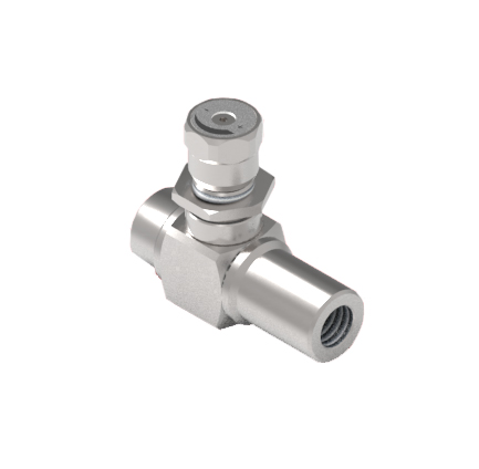 GL Stainless Steel 90 Unidirectional Flow Control Valve, 1/4" BSP Ports