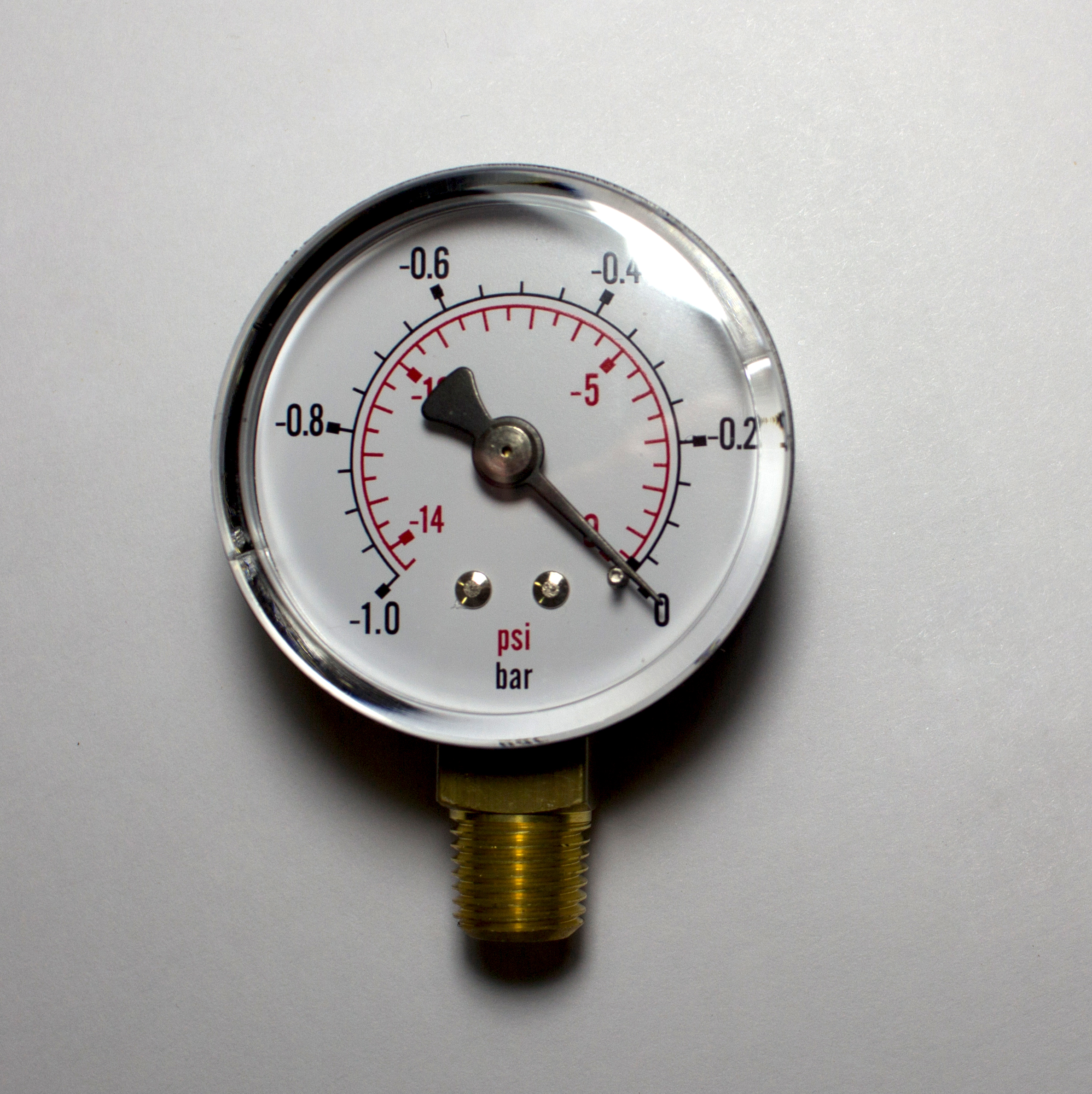 "Filtrec hydraulic clogging indicator, vacuum gauge, 1/4" BSP, 0 to 14