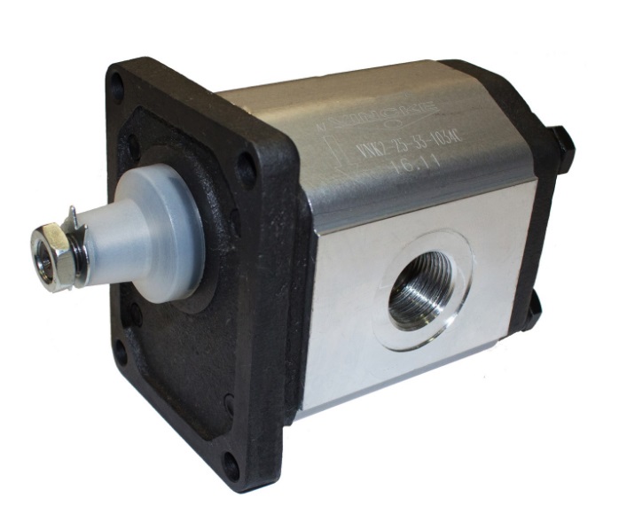 Flowfit Hydraulic Gear Pump, Group 2, 4.0CC, Clockwise 1/2" Inlet & 3/8" Outlet BSP Ports, 4 Bolt EU Flange