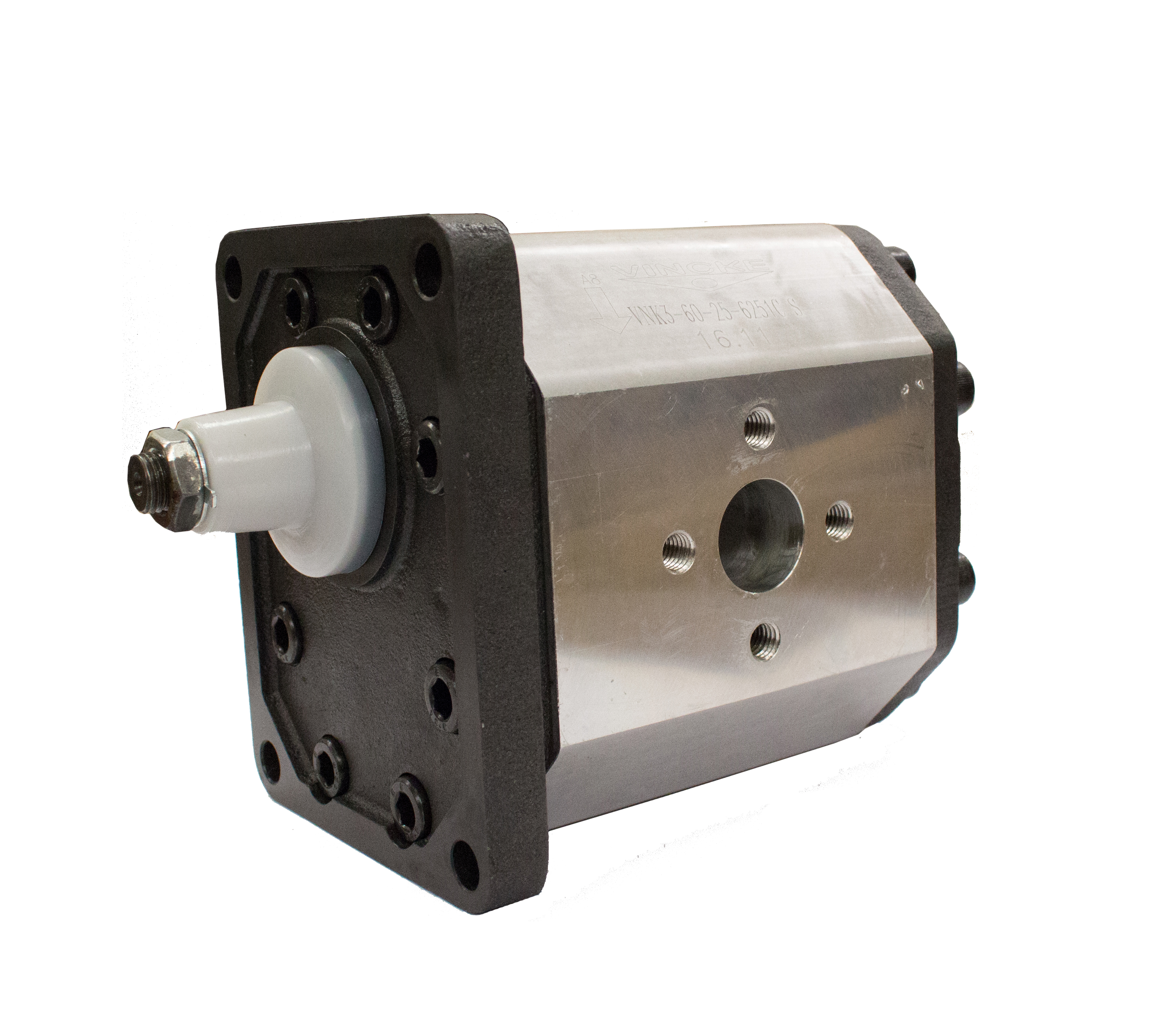 Flowfit Hydraulic Gear Pump, Group 3, Clockwise 25CC, 51mm Inlet x 40mm Outlet Flanged Ports, 4 Bolt EU Flange