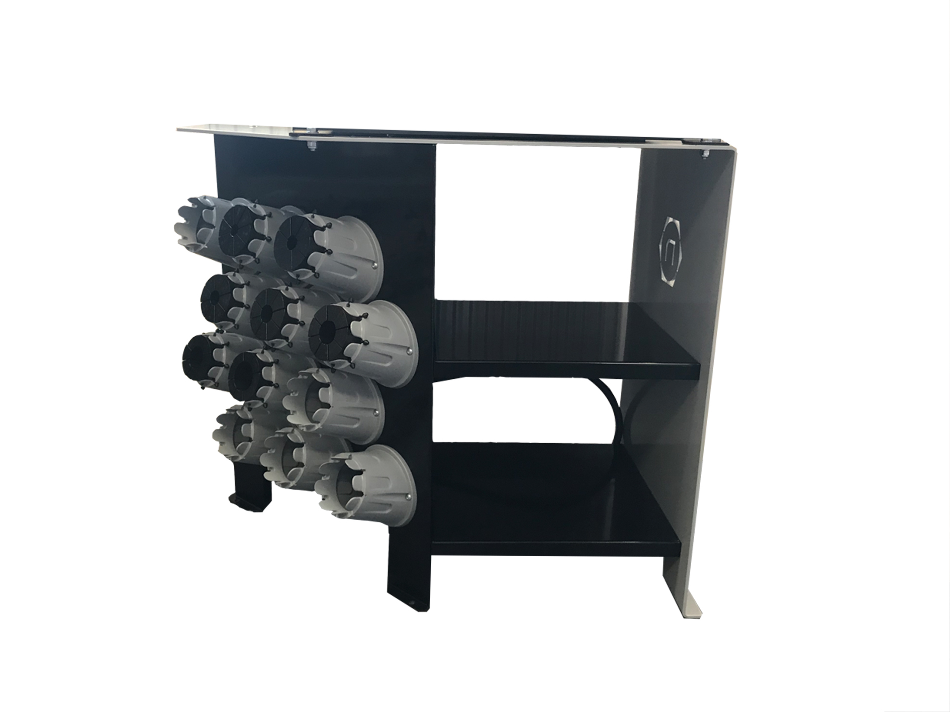 Support Bench with 12 Die Storage & 2 Shelves
