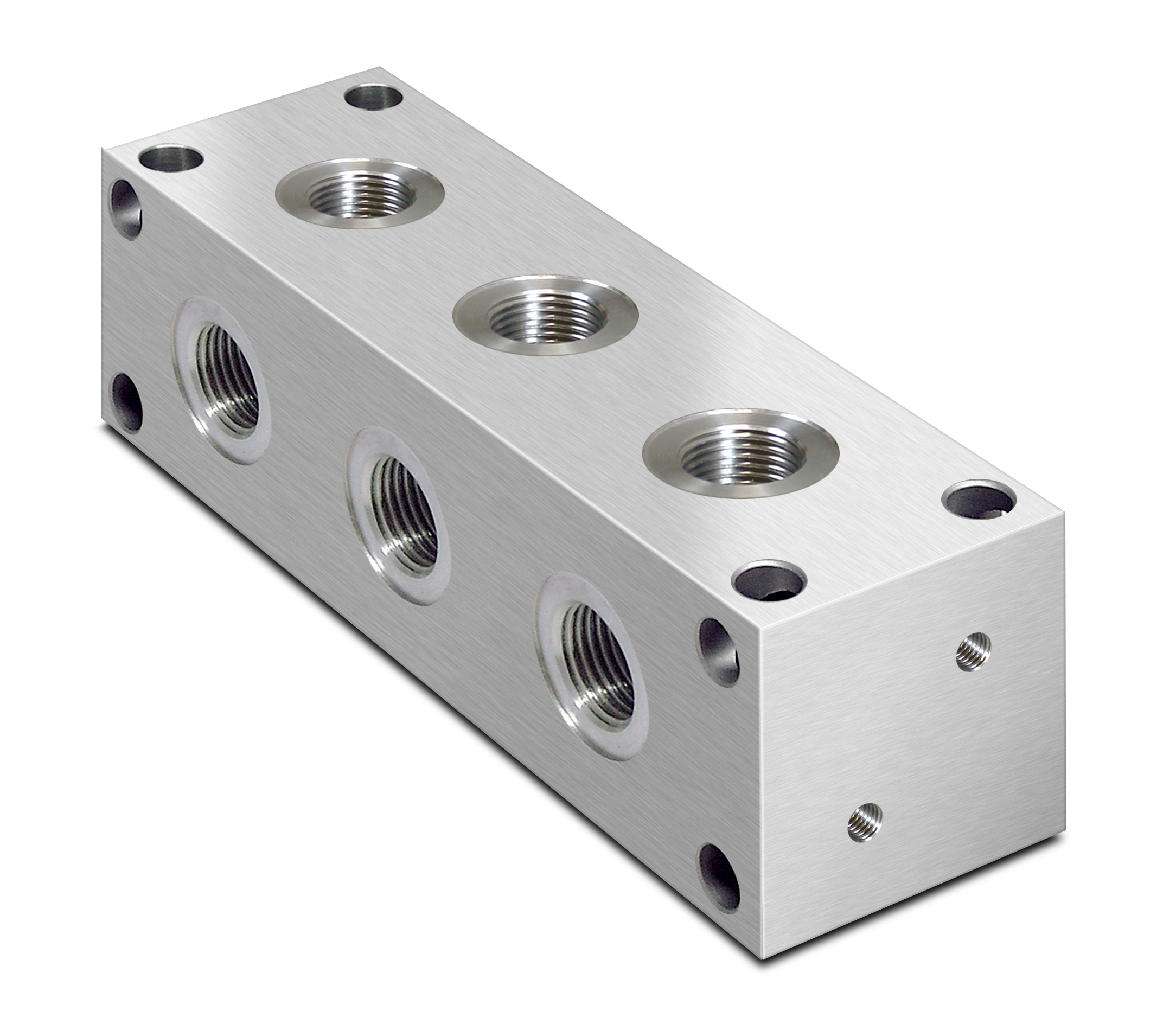 Oleorama Hydraulic T Type Manifold, 3 Station, 1/4" BSP inlet ports 1/4" Service ports, Galvanized Steel Oleorama Hydraulic T Type Manifold, 3 Station, 1/4" BSP inlet ports 1/4" Service ports, Galvanized Steel