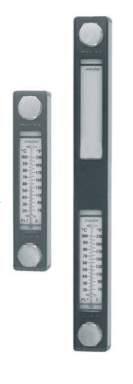 Hydraulic level indicator with thermometer M12 Bolts 254mm hole centres Hydraulic level indicator with thermometer M12 Bolts 254mm hole centres