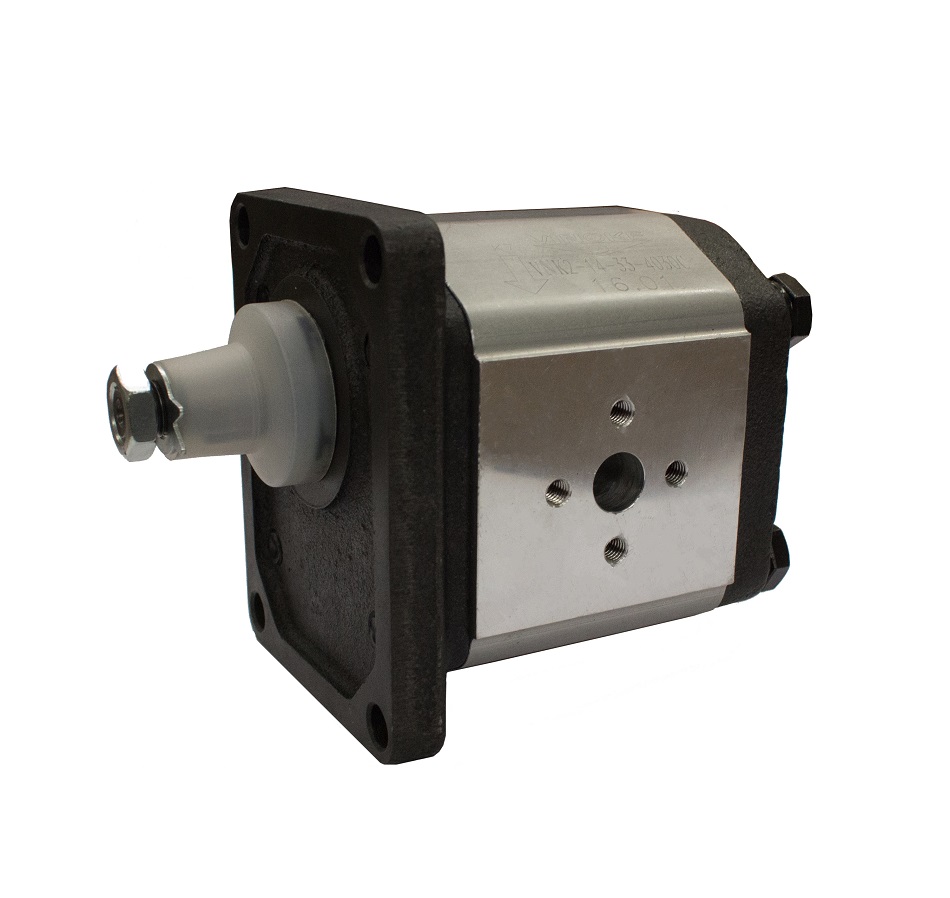 Flowfit Hydraulic Gear Pump, Group 2, 4.0CC, Clockwise 30mm Inlet x 30mm Outlet Flanged Ports, 4 Bolt EU Flange