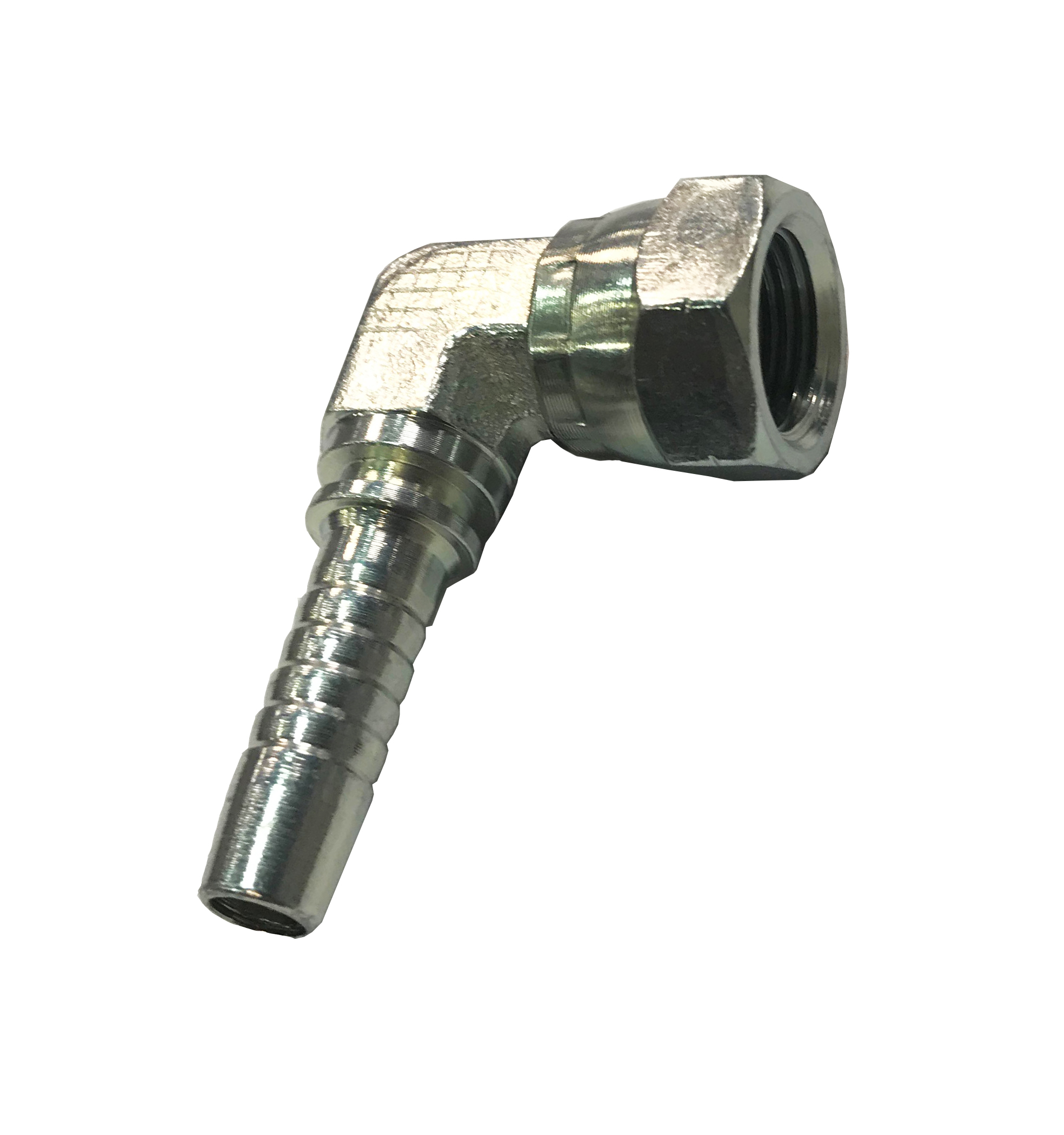 Vincke BSP Compact 90° Elbow Swivel Female, 1/4" BSP 90° Compact x 1/4" Hose