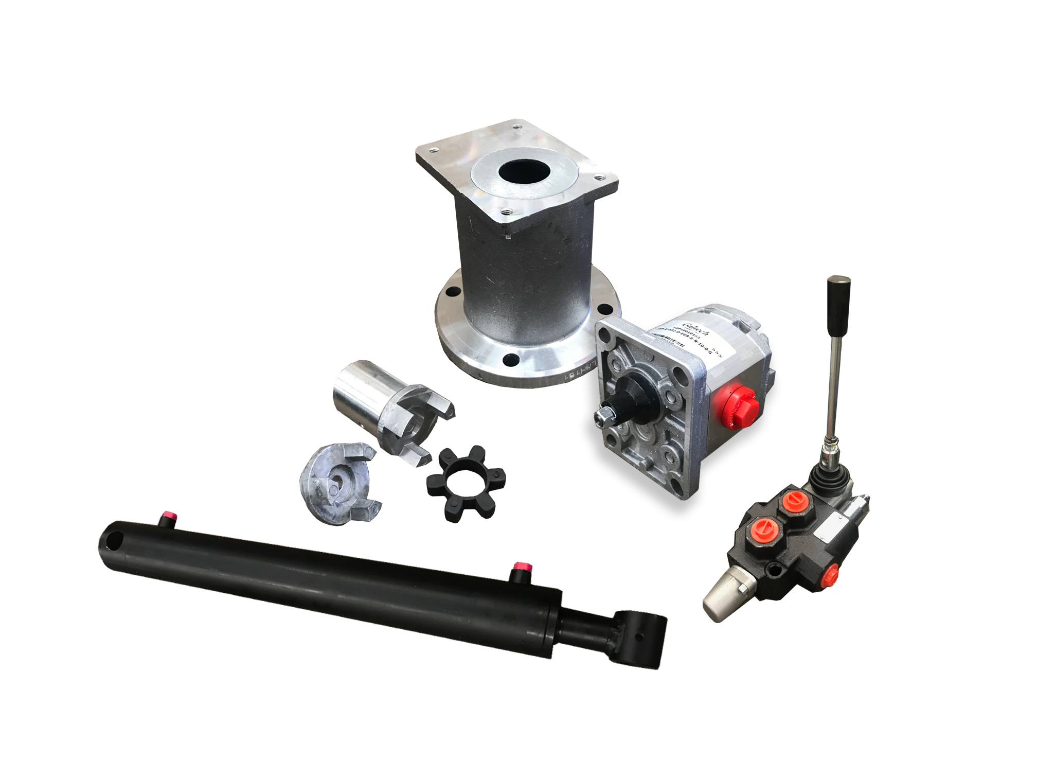 Log Splitter Kit With A Flowfit Double Acting Lever Valve For A Honda / Loncin Engine