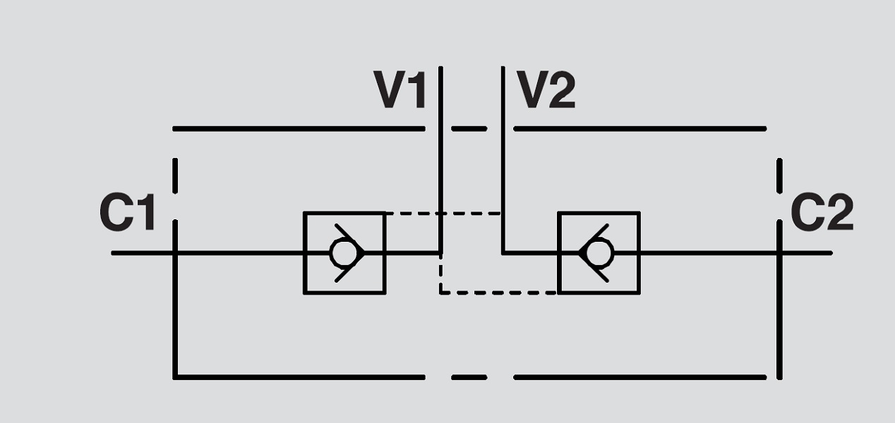 Hydraulic Double Pilot Operated Check Valve, VBPDE 1/4 L