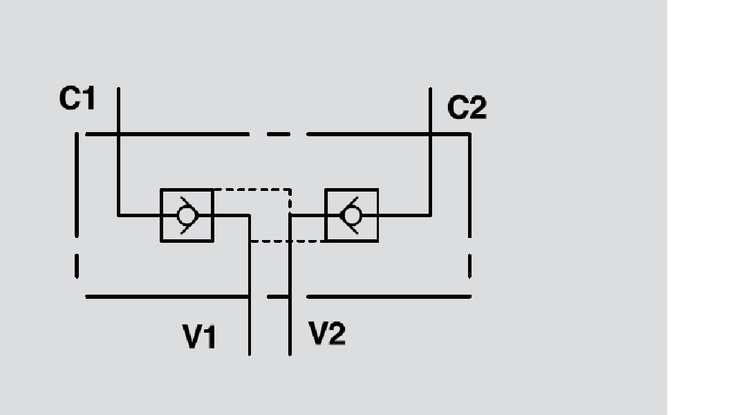 Hydraulic Double Pilot Operated Check Valve Flangeable, VBPDE 1/2" FL