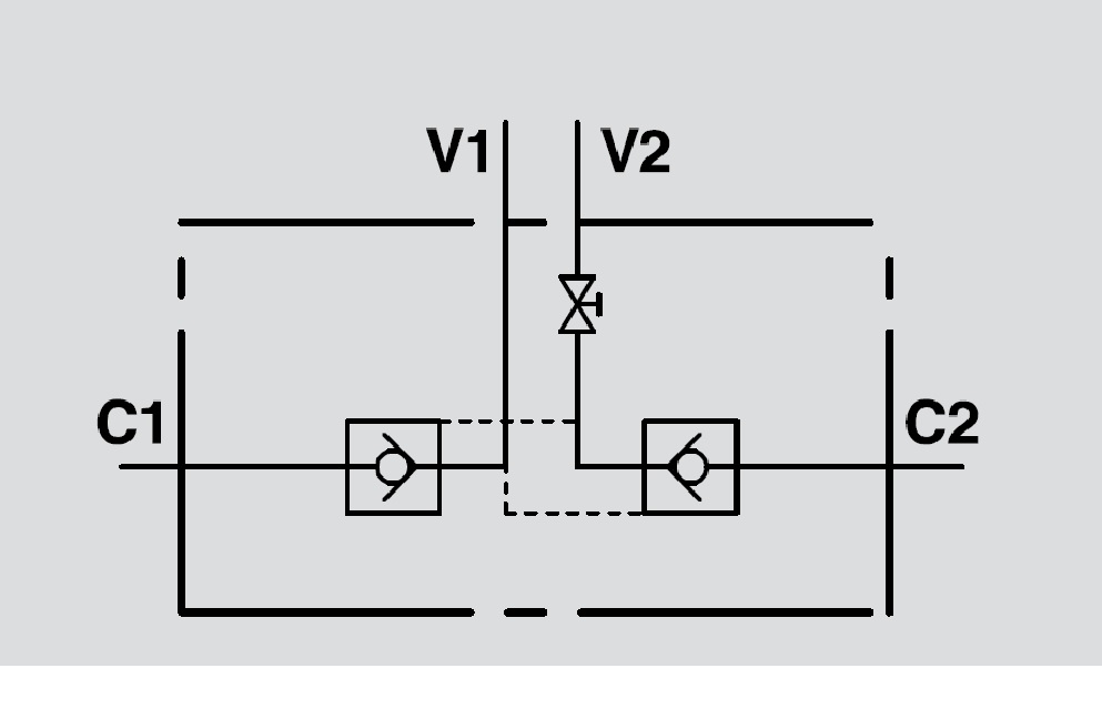 Hydraulic Double Pilot Operated Check Valve 1/2"x15L With Manual Shut-Off, VBPDE 1/2" L C/RUB 2 CC Hydraulic Double Pilot Operated Check Valve 1/2"x15L With Manual Shut-Off, VBPDE 1/2" L C/RUB 2 CC