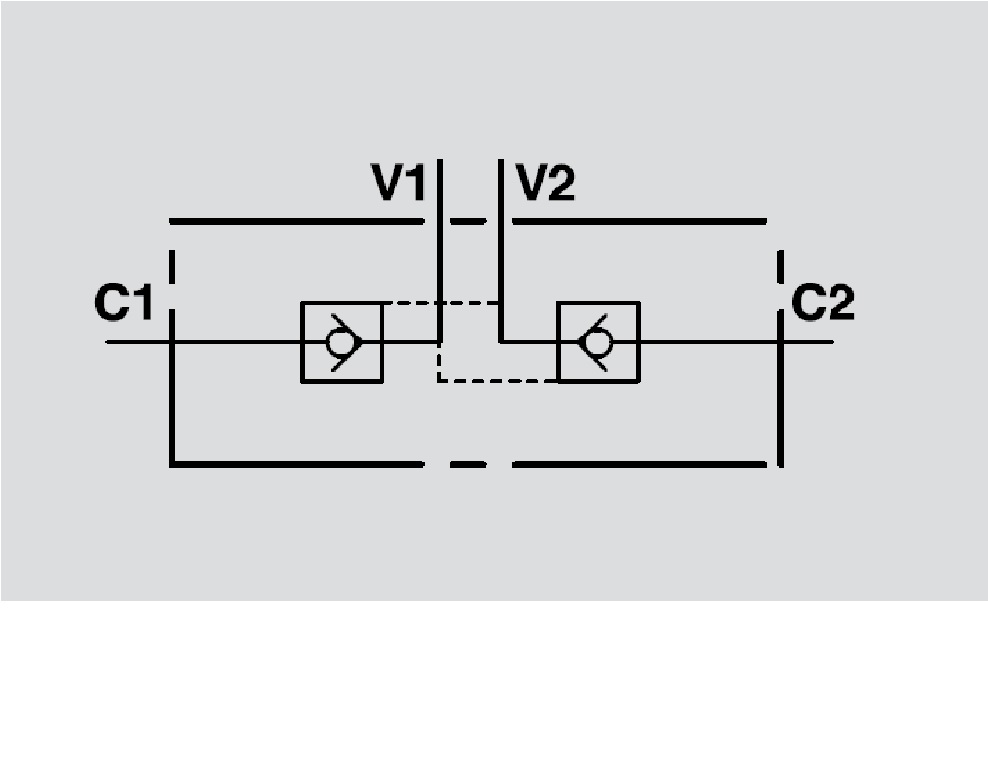 Hydraulic double pilot operated check valve 1/4" with lateral connections, VBPDE 1/4" AL Hydraulic double pilot operated check valve 1/4" with lateral connections, VBPDE 1/4" AL