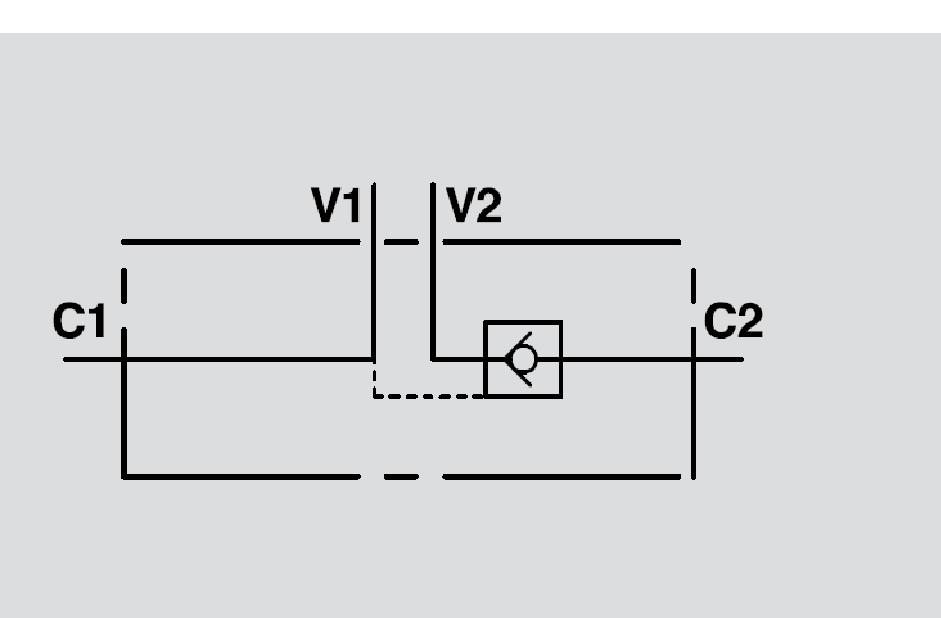 Hydraulic Single Pilot Operated Check Valve 1/4" BSP x 12mm pipe mounting (DIN 2353), VBPSE 1/4" L 2 CEXC