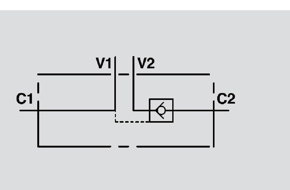 Hydraulic Single Pilot Operated Check Valve 1/2" BSP x 15mm Pipe Mounting (DIN 2353), VBPSE 1/2" L2 CC Hydraulic Single Pilot Operated Check Valve 1/2" BSP x 15mm Pipe Mounting (DIN 2353), VBPSE 1/2" L2 CC
