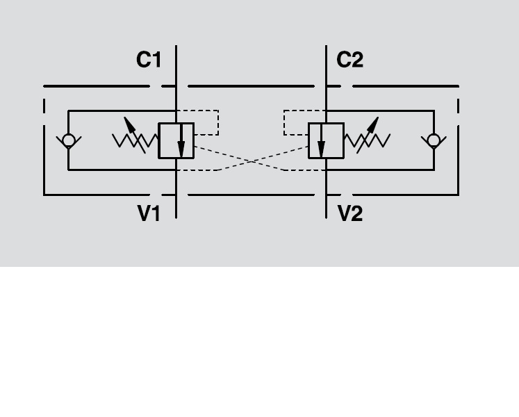 Hydraulic Double Overcentre Valve, VBCD 1/2" DE RP 1 : 8 Sale