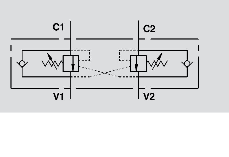 Hydraulic Double Overcentre Valve Type A, VBCD 1/2" DE A