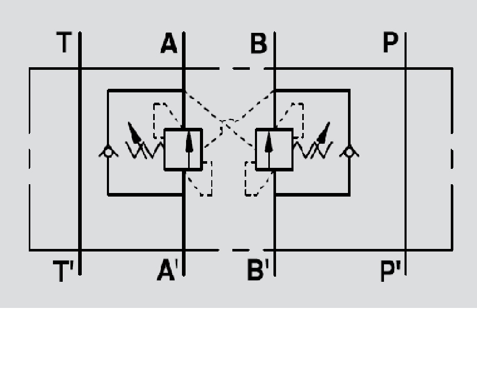 Hydraulic Double Overcentre Stackable Cetop 5 Valve, VBCD DE NG10 CC