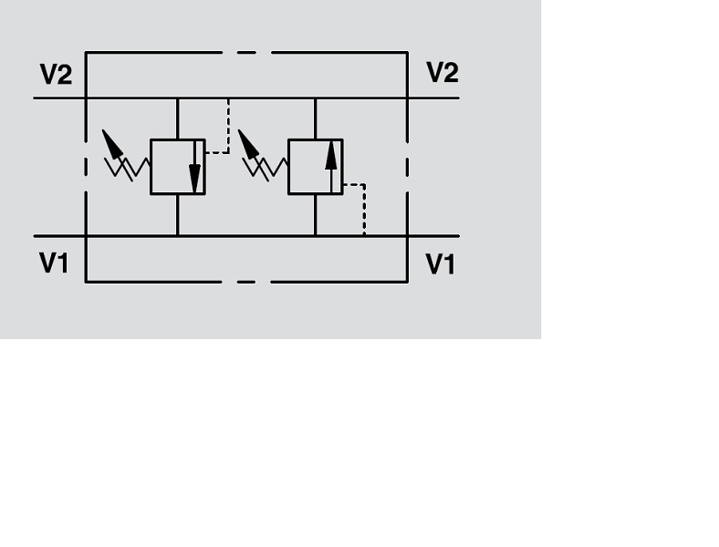 Hydraulic Cross Line Differential Area Relief Valve, VAU 1", 50-400 Bar, Standard