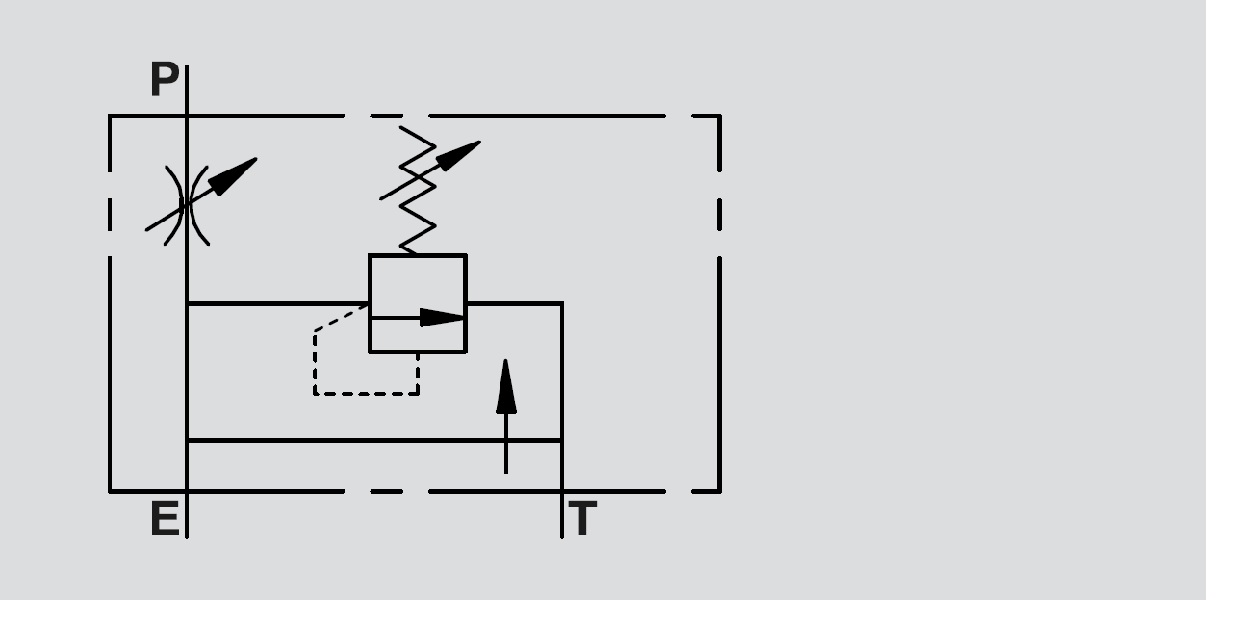 Hydraulic 3 Way Flow Control Valve With Excess to Tank And Relief Valve