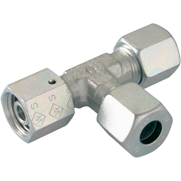 Adjustable Run Tee 400 Bar, 12mm x 12mm x 12mm Adjustable Run Tee 400 Bar, 12mm x 12mm x 12mm