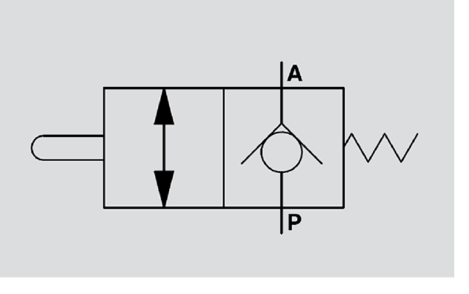 Hydraulic Push Button End Stroke Valve, Normally Closed, V-121 1/2" NC