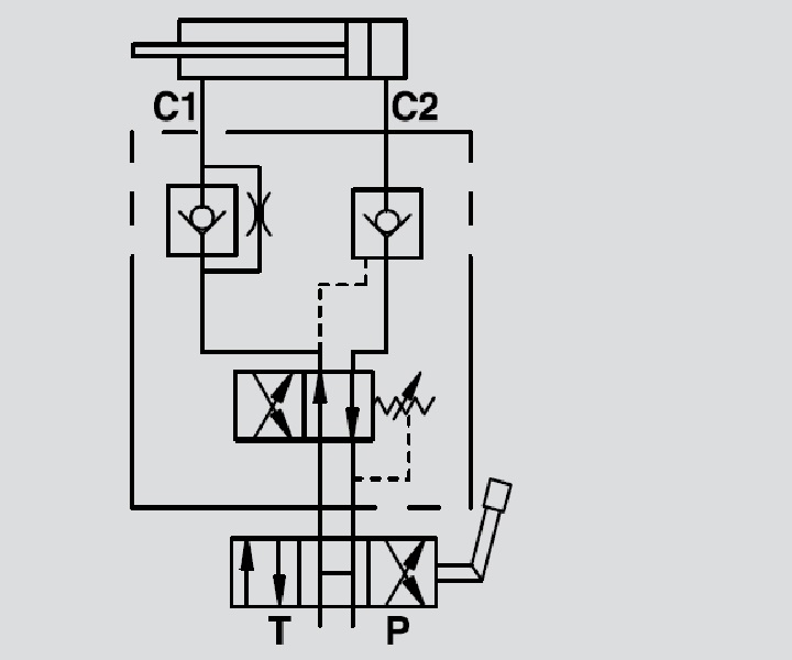 Hydraulic Flangeable Single Acting Plough Overturning Valve 3/8", VRA 60/80 SE FL
