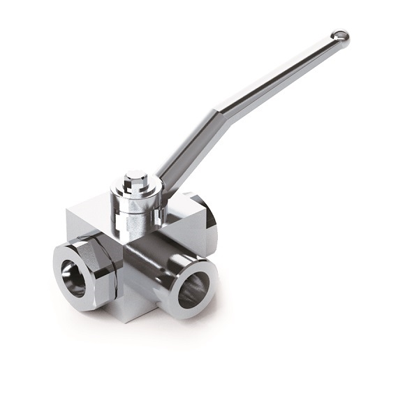 Hydraulic 3 Way Ball Valve, BSP Ports, RS 3 VIE, 3/8"