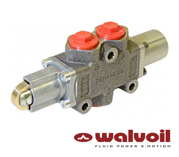 Walvoil, DF5/3AC17CB, 3 Way, 3/8", Open Centre, Spring Return, Cam Controlled, Manual Spool Diverter Valve