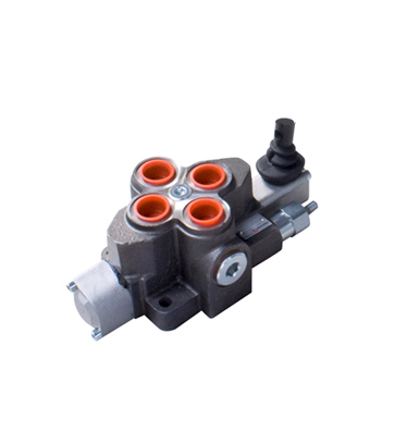 Bucher 1 Bank 3/4 BSP, 100 l/min Double Acting Spring Return Lever Operated Hydraulic Monoblock Valve