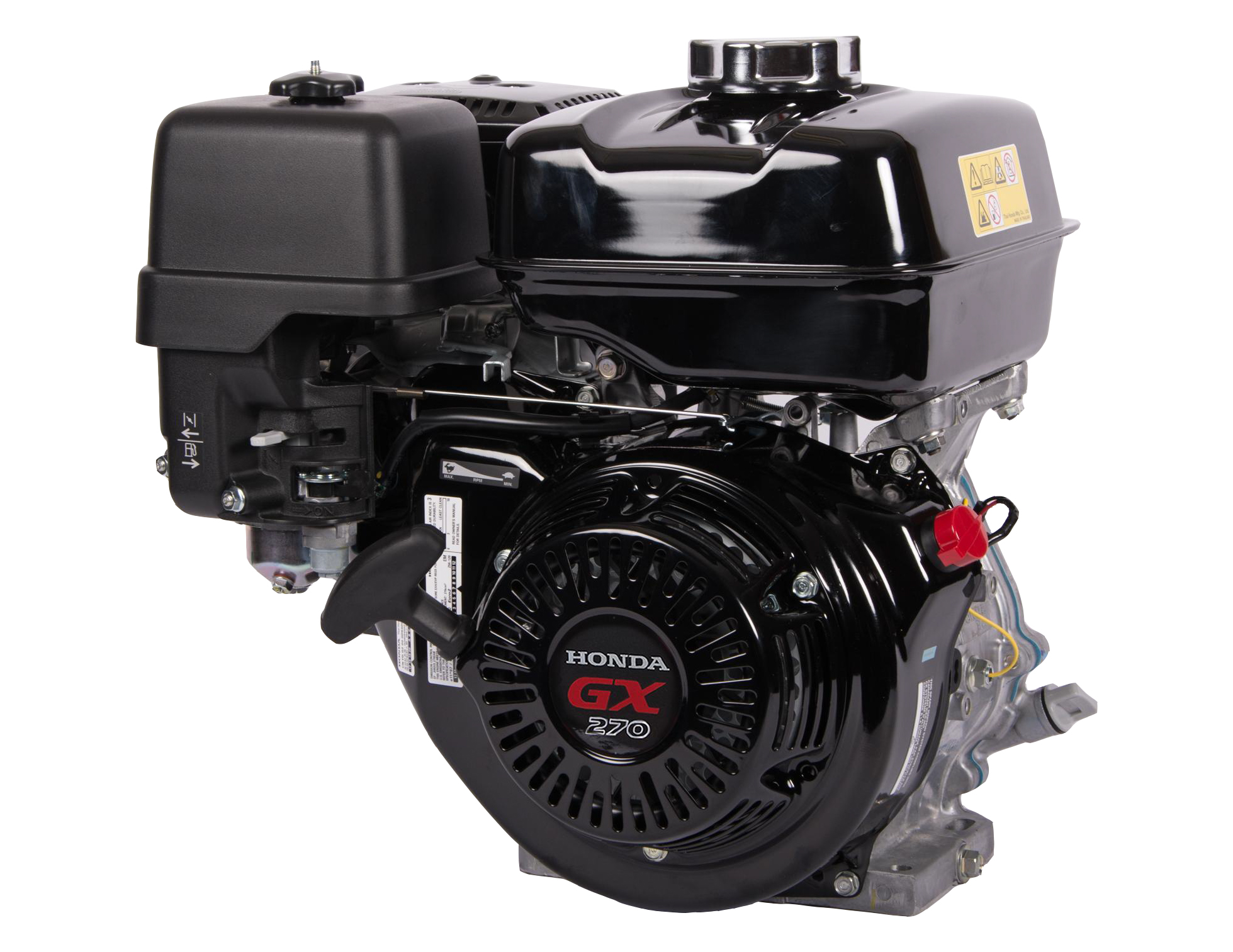 Honda GX270, 9.5 HP Petrol Engine, Recoil Start, Horizontal Mount (Black) Honda GX270, 9.5 HP Petrol Engine, Recoil Start, Horizontal Mount (Black)