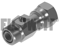 ORFS Male x ORFS Swivel Female Test Point Adaptors, 1-3/16 ORFS x 1/8 BSP Test Point