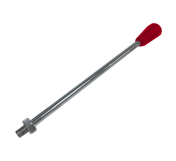 M8 X 160mm, Hydraulic Control Valve Hand Lever, Red Knob, For Galtech GMV15, Q15, Q25 & Q45 Series