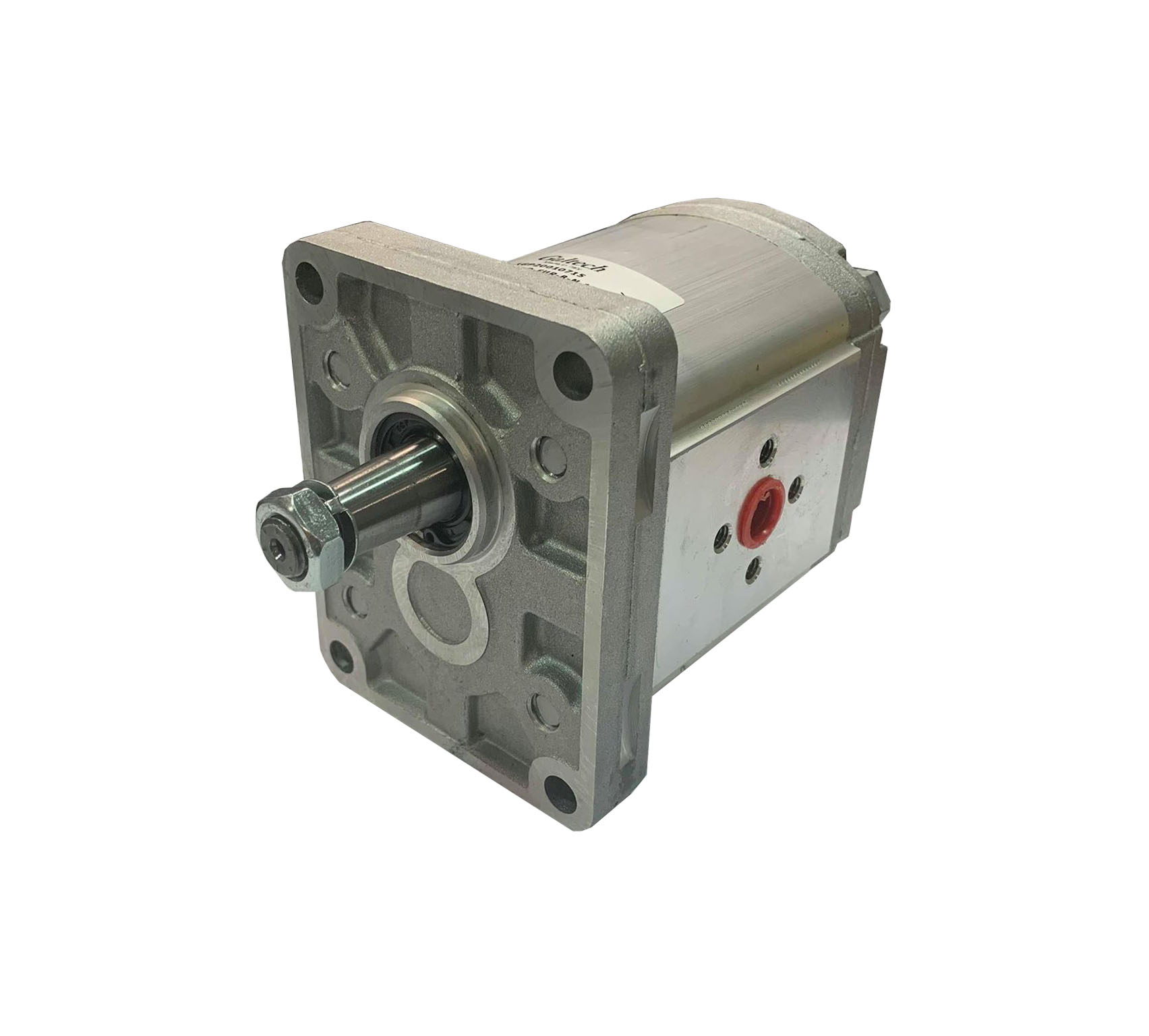 Hydraulic Gear Pump, Group 1, 4 Bolt Flange, Elbow ports, 1 1:8 Taper Shaft, 1.2CC, Clockwise