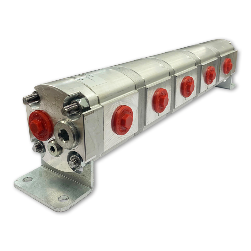 2SF Group Two Geared Flow Divider Left/Right Inlet, 5 Way, 110L/Min, 8.5cc/Rev