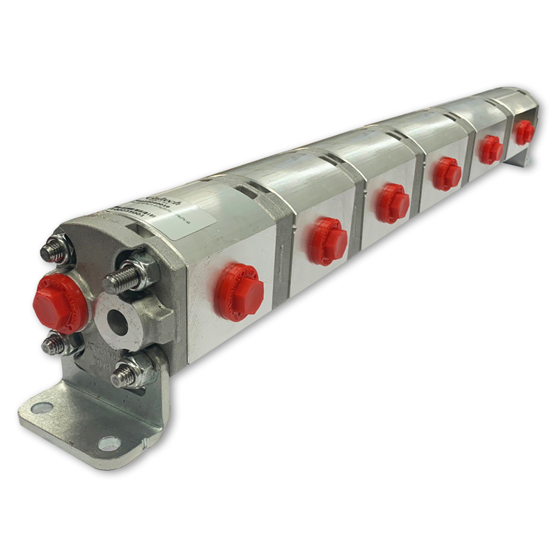 1SF Group One Geared Flow Divider Left/Right Inlet, 6 Way, 27L/Min, 1.6cc/Rev 1SF Group One Geared Flow Divider Left/Right Inlet, 6 Way, 27L/Min, 1.6cc/Rev
