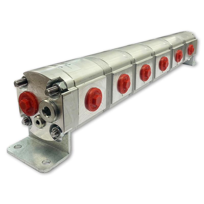2SF Group Two Geared Flow Divider Left/Right Inlet, 6 Way, 132L/Min, 8.5cc/Rev