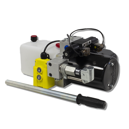 Flowfit 12V DC Double Acting Hydraulic Power pack with 2.5L Tank & Back Up Hand Pump 1.6KW