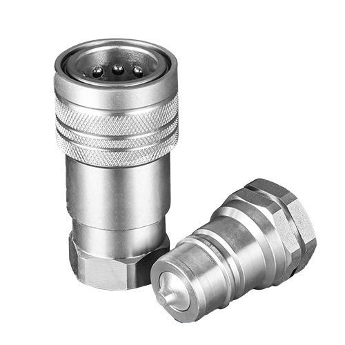 Hydraulic ISO A quick release coupling set 3/8" BSP