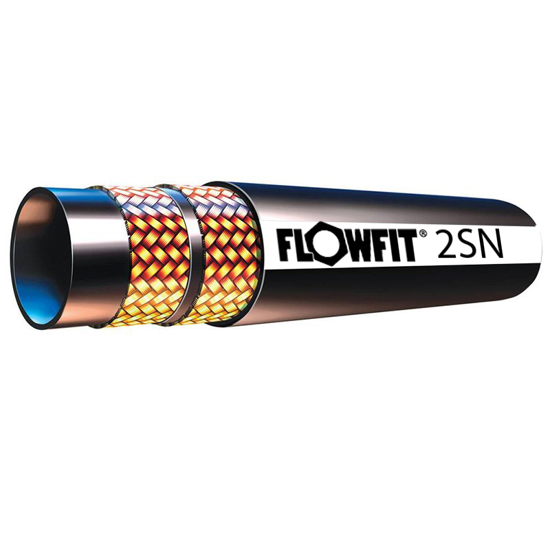 Reel of Flowfit STANDARD Hydraulic Hose, SAE100R2AT 2 Wire, 1/4" Bore, 10 Metre Coil