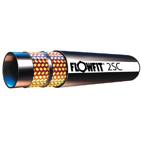 Reel of Flowfit SMOOTH Hydraulic Hose, EN857 2 Wire, 1/4" Bore, 10 Metre Coil