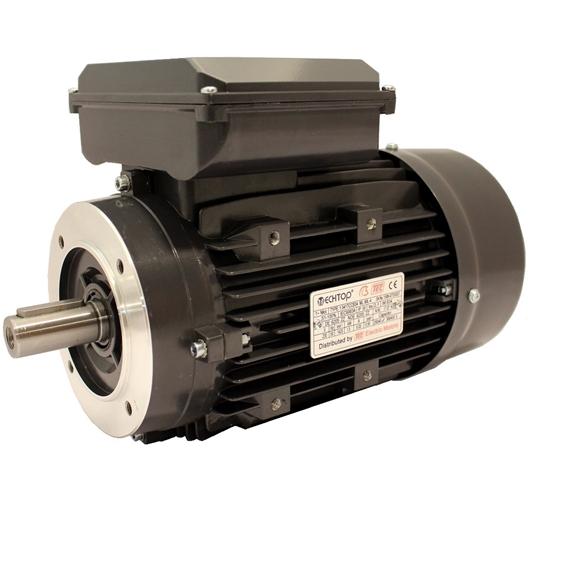 Single Phase 230v Electric Motor, 0.37Kw 2 pole 3000rpm with face mount