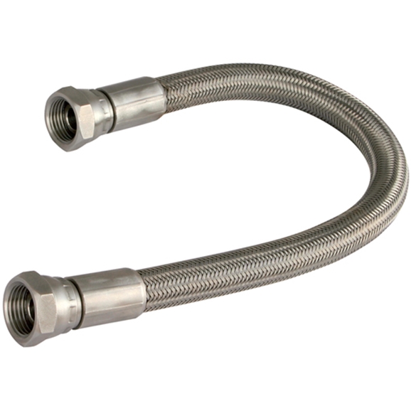 Convoluted PTFE Hose with Stainless Steel BSPP Ends 1/2"" BSPP, 1/2