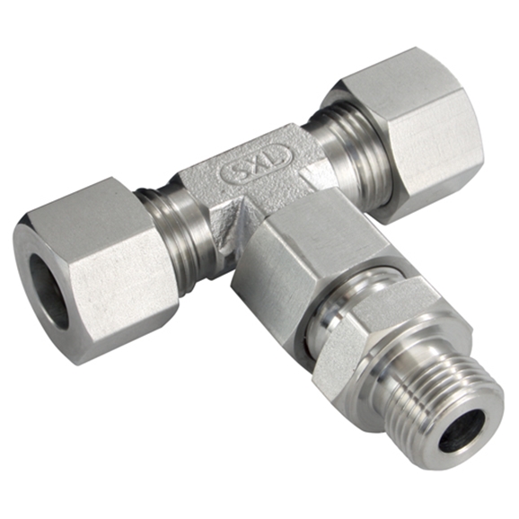 Adjustable Branch Tees for Tube, Stainless Steel, Tube OD x Tube OD x