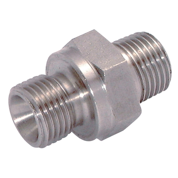 Stainless Steel BSP Male X BSPT Male 3 8 X 3 8 Male X Male stainless-steel-bsp-male-x-bspt-male-3-8-x-3-8-male-x-male