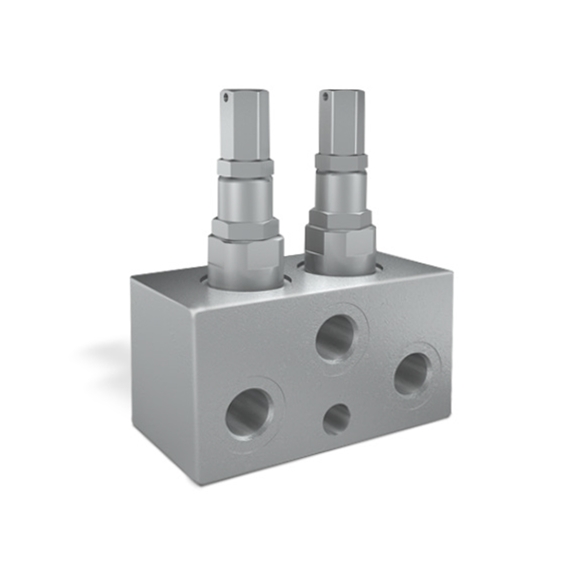Dual Cross Line Relief Valve With AntiCavitation 3/8" VAUAC Relief & Sequence Valves