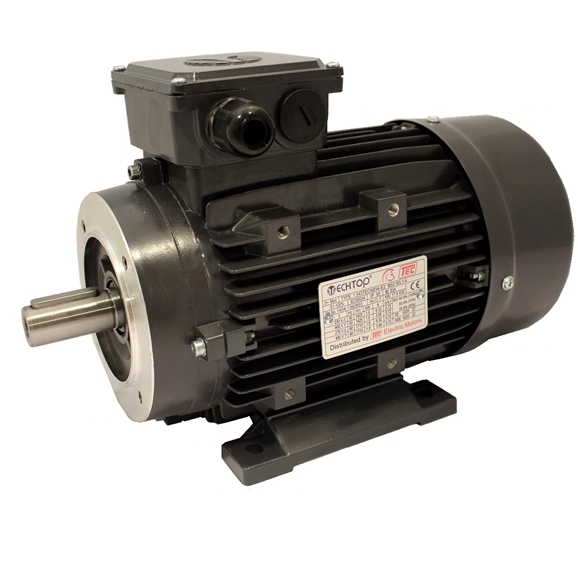 Three Phase 400v Electric Motor, 1.1KW, 80 Frame with face and foot mount