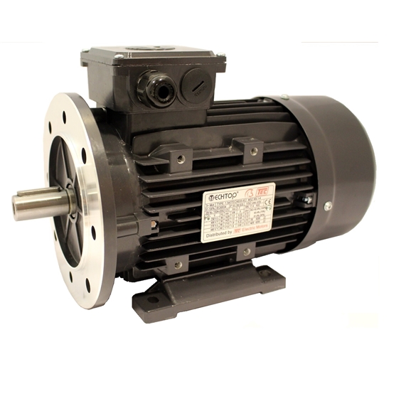 Three Phase 400v Electric Motor, 30.0Kw 4 pole 1500rpm, Aluminium Housing with flange and foot mount